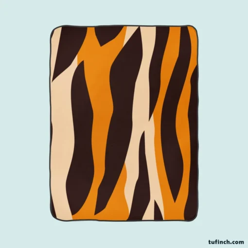 Tiger Stripes Print Fleece Blanket 1