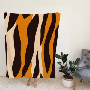 Tiger Stripes Print Fleece Blanket