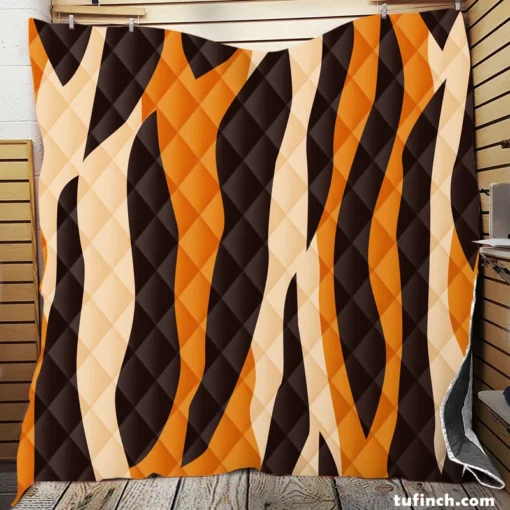 Tiger Stripes Print Quilt Blanket