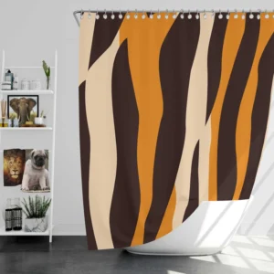 Tiger Stripes Print Shower Curtain