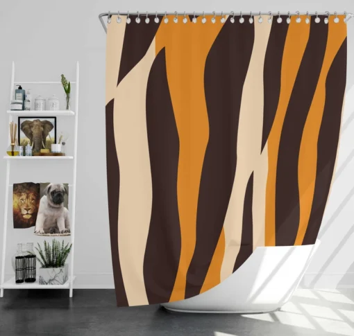 Tiger Stripes Print Shower Curtain