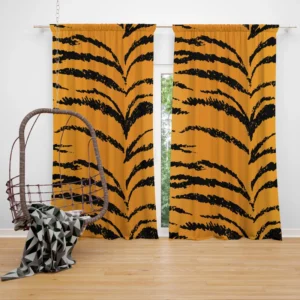 Tiger Stripes Seamless Pattern Curtain