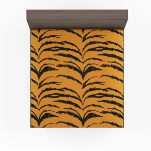 Tiger Stripes Seamless Pattern Fitted Sheet