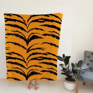 Tiger Stripes Seamless Pattern Fleece Blanket