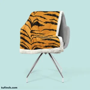 Tiger Stripes Seamless Pattern Sherpa Fleece Blanket 2