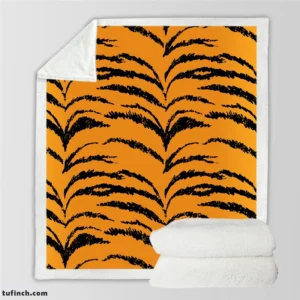 Tiger Stripes Seamless Pattern Sherpa Fleece Blanket