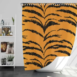 Tiger Stripes Seamless Pattern Shower Curtain