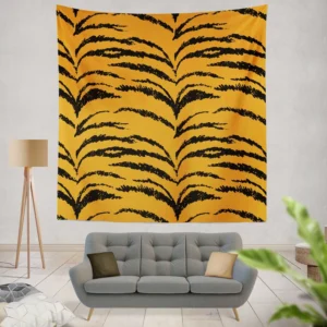 Tiger Stripes Seamless Pattern Wall Tapestry