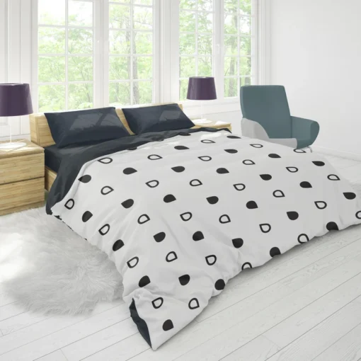 Tiny Droplet Minimal Pattern Duvet Cover 1