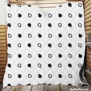 Tiny Droplet Minimal Pattern Quilt Blanket