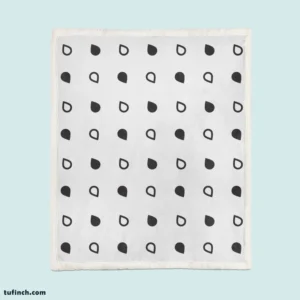 Tiny Droplet Minimal Pattern Sherpa Fleece Blanket 1