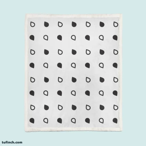 Tiny Droplet Minimal Pattern Sherpa Fleece Blanket 1