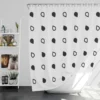 Tiny Droplet Minimal Pattern Shower Curtain