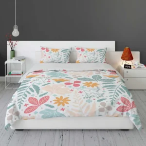 Tiny Flowers Plants Design Bedding Set 1