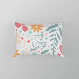 Tiny Flowers Plants Design Pillow Case