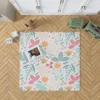 Tiny Flowers Plants Design Rug