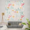 Tiny Flowers Plants Design Wall Tapestry