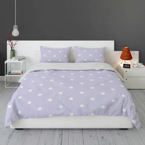 Tiny Polka Dots On Light Purple Bedding Set 1