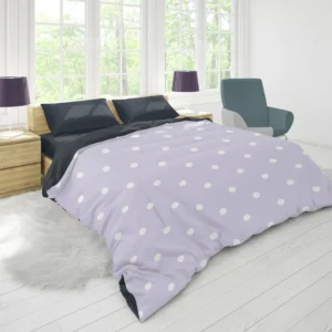 Tiny Polka Dots On Light Purple Duvet Cover 1