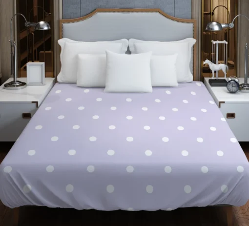 Tiny Polka Dots On Light Purple Duvet Cover