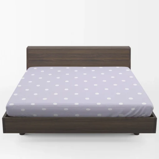 Tiny Polka Dots On Light Purple Fitted Sheet 1