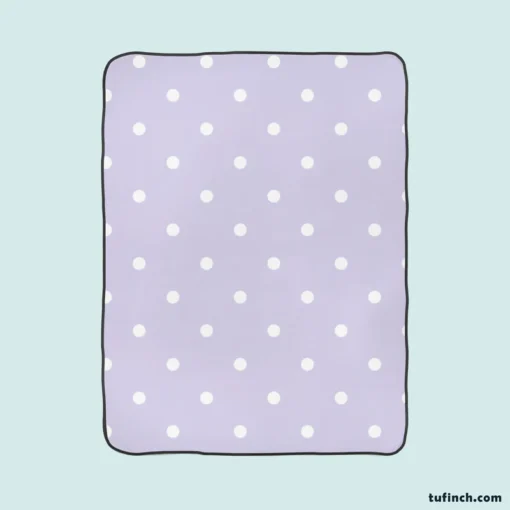 Tiny Polka Dots On Light Purple Fleece Blanket 1