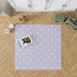 Tiny Polka Dots On Light Purple Rug