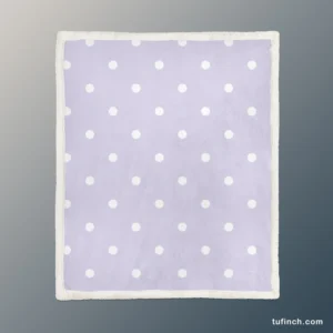 Tiny Polka Dots On Light Purple Sherpa Fleece Blanket 1