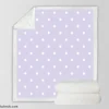 Tiny Polka Dots On Light Purple Sherpa Fleece Blanket