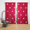 Tiny Polka Dots Romantic Little Hearts Curtain