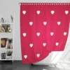 Tiny Polka Dots Romantic Little Hearts Shower Curtain