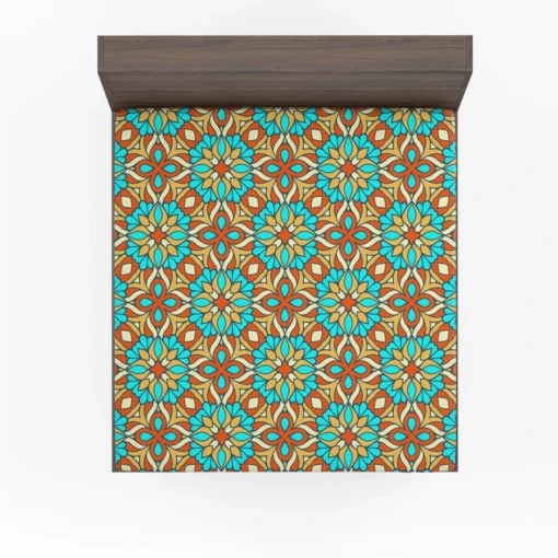 Traditional Ethnic Floral Pattern Fitted Sheet