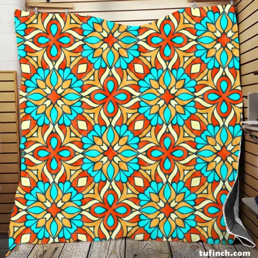 Traditional Ethnic Floral Pattern Quilt Blanket