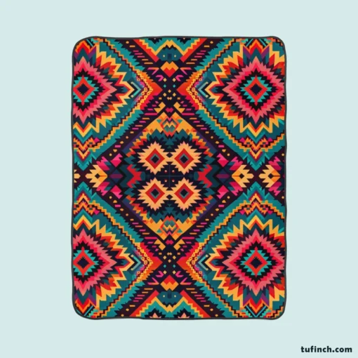 Traditional Ethnic Pattern Fleece Blanket 1