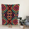 Traditional Ethnic Pattern Fleece Blanket