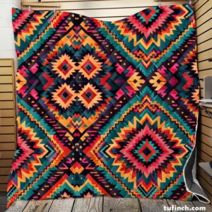 Traditional Ethnic Pattern Quilt Blanket