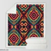 Traditional Ethnic Pattern Sherpa Fleece Blanket