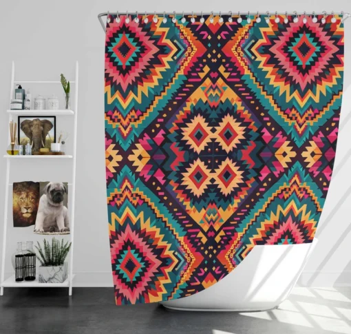 Traditional Ethnic Pattern Shower Curtain