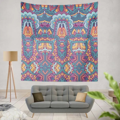 Traditional Ethnic Striped Texture Wall Tapestry