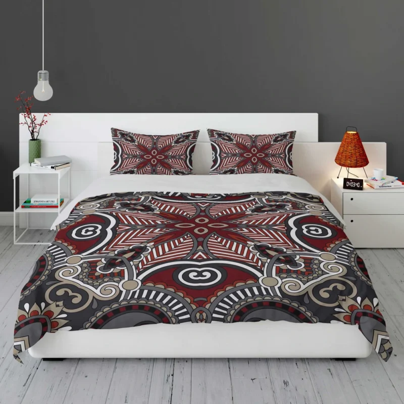 Traditional Floral Paisley Design Bedding Set 1