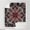 Traditional Floral Paisley Design Sherpa Fleece Blanket