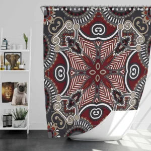 Traditional Floral Paisley Design Shower Curtain