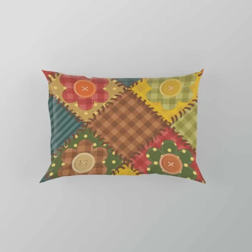 Traditional Floral Patchwork Background Pillow Case