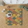 Traditional Floral Patchwork Background Rug