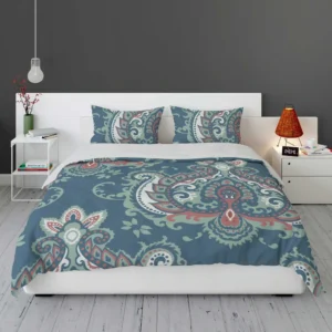 Traditional Indian Damask Pattern Bedding Set 1