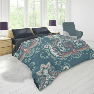 Traditional Indian Damask Pattern Duvet Cover 1