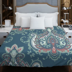 Traditional Indian Damask Pattern Duvet Cover