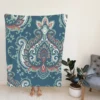 Traditional Indian Damask Pattern Fleece Blanket