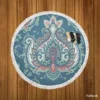 Traditional Indian Damask Pattern Round Beach Towel