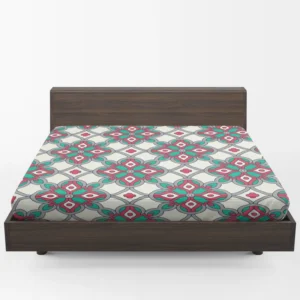 Traditional Indian Ikat Design Fitted Sheet 1